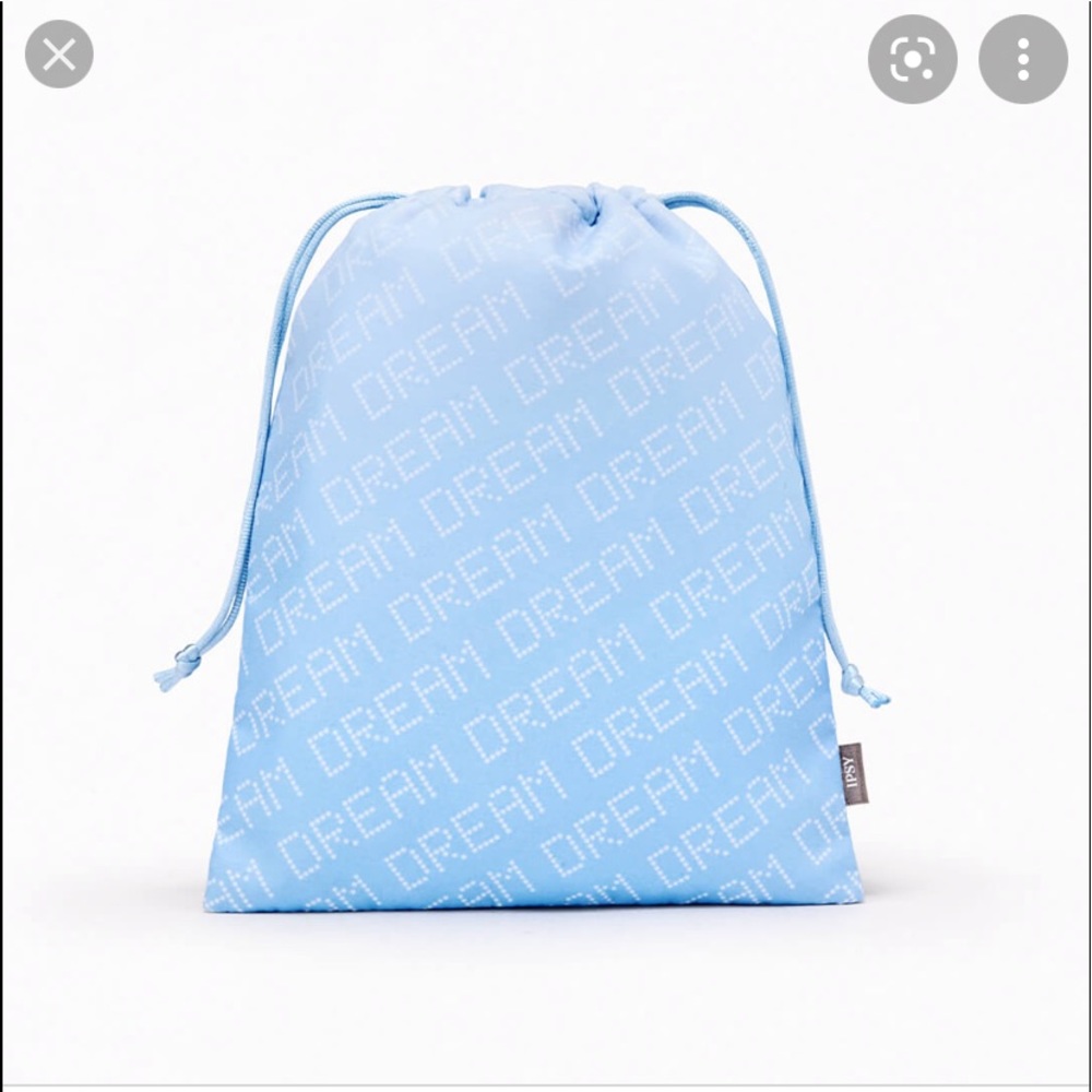 Ipsy Draw string makeup bag blue dream